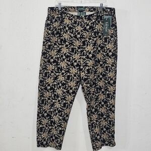 Floral Black and Tan Men's Pants